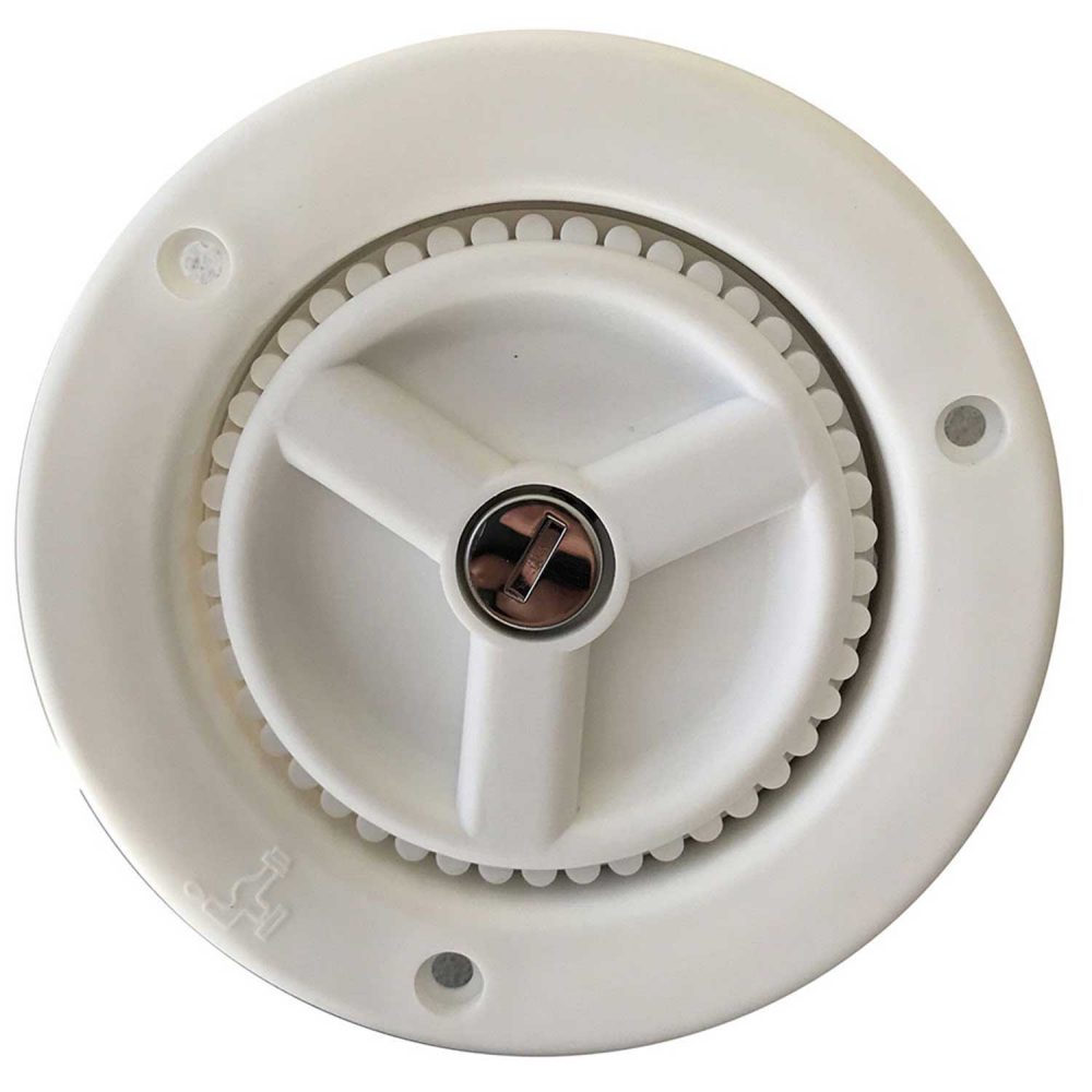 caravan accessories locking filler cap white 1