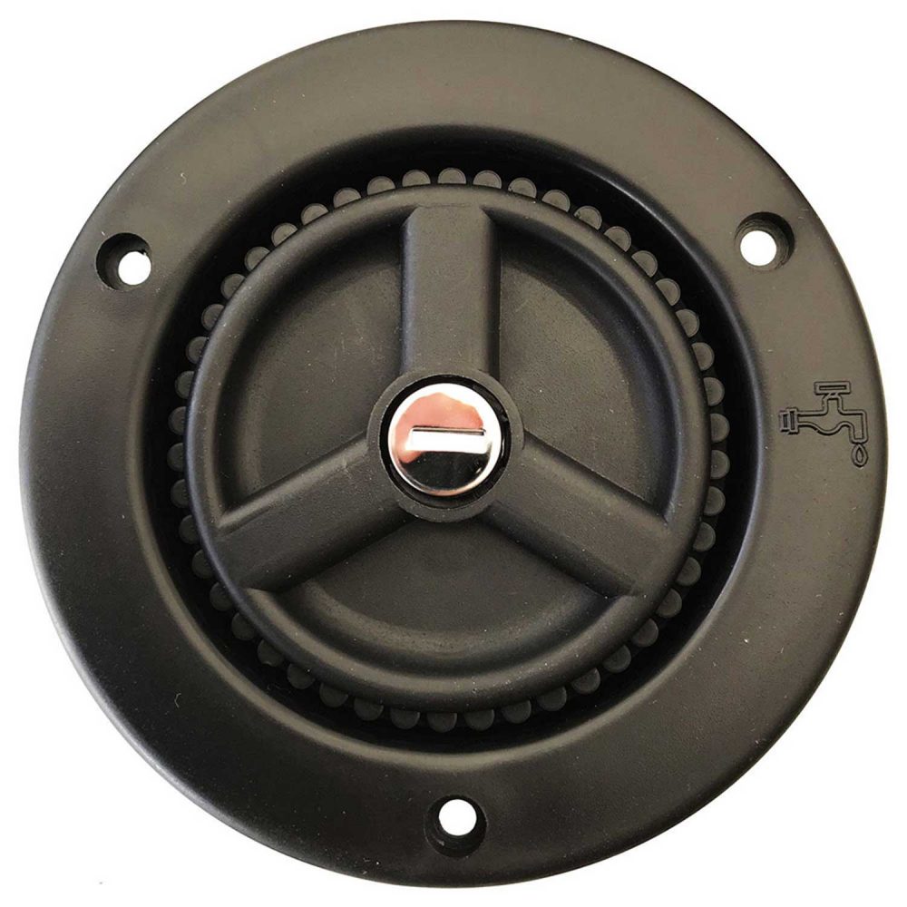 caravan accessories locking filler cap black 2