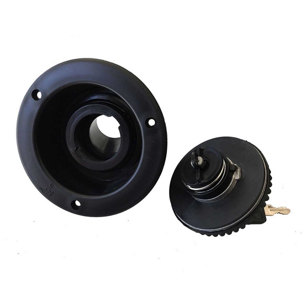 caravan accessories locking filler cap black 4