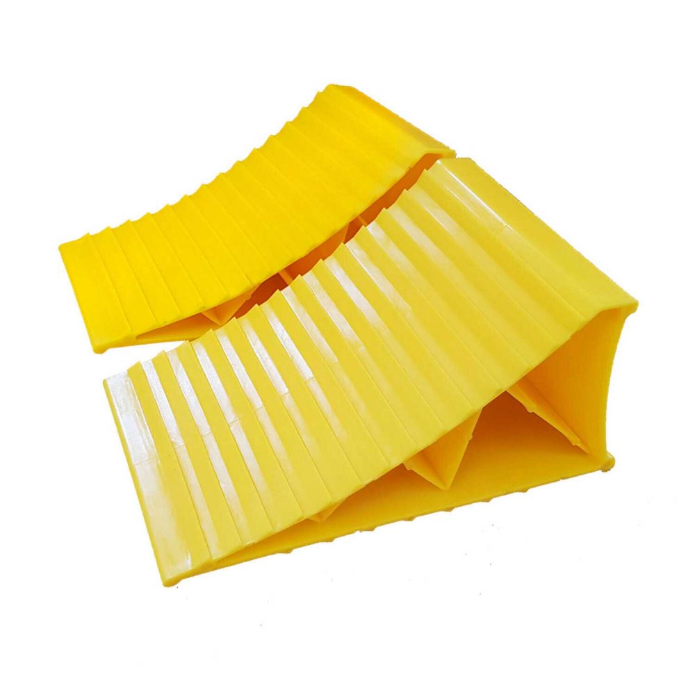 caravan accessories wheel chock yellow